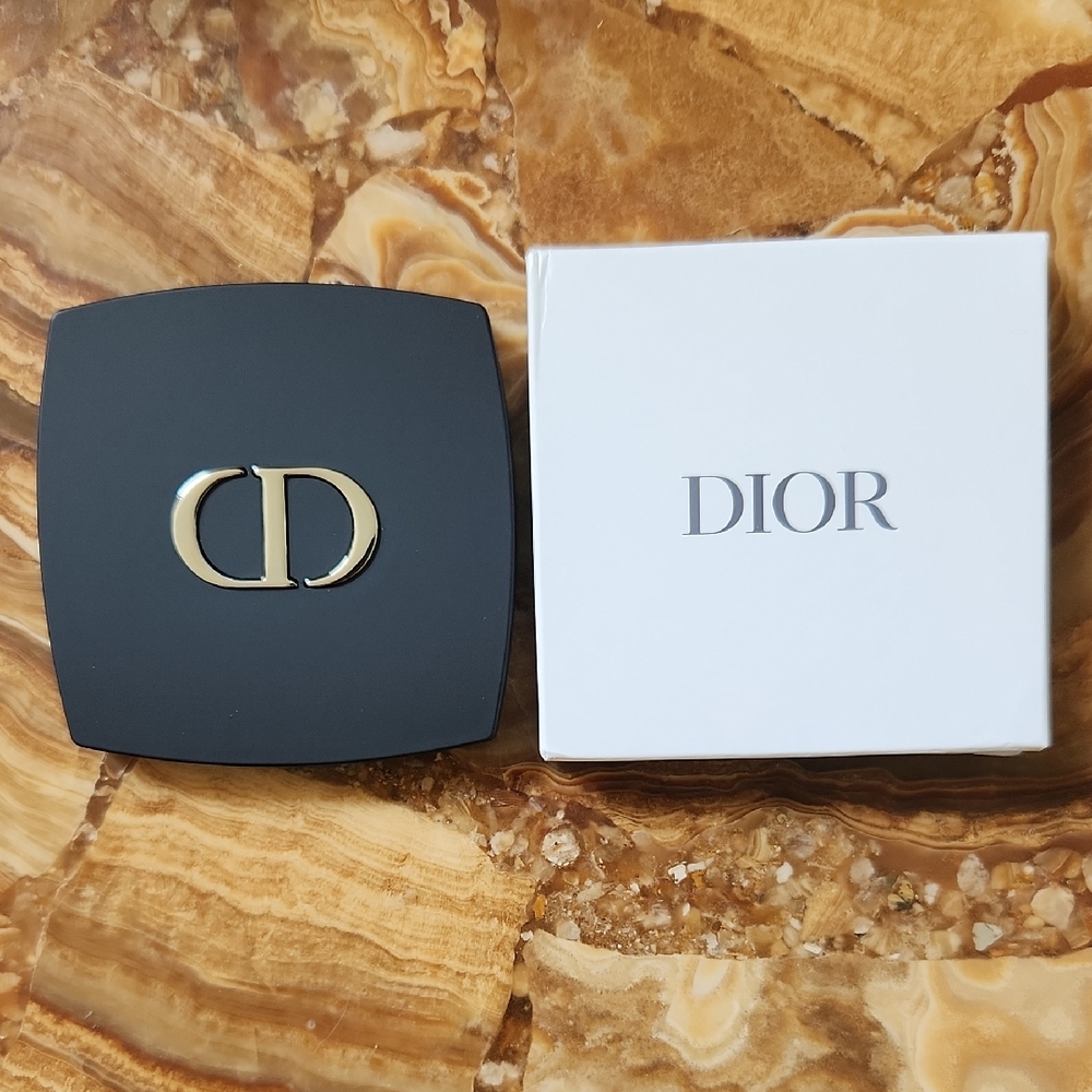 Dior Black Compact with Gold Logo NWT